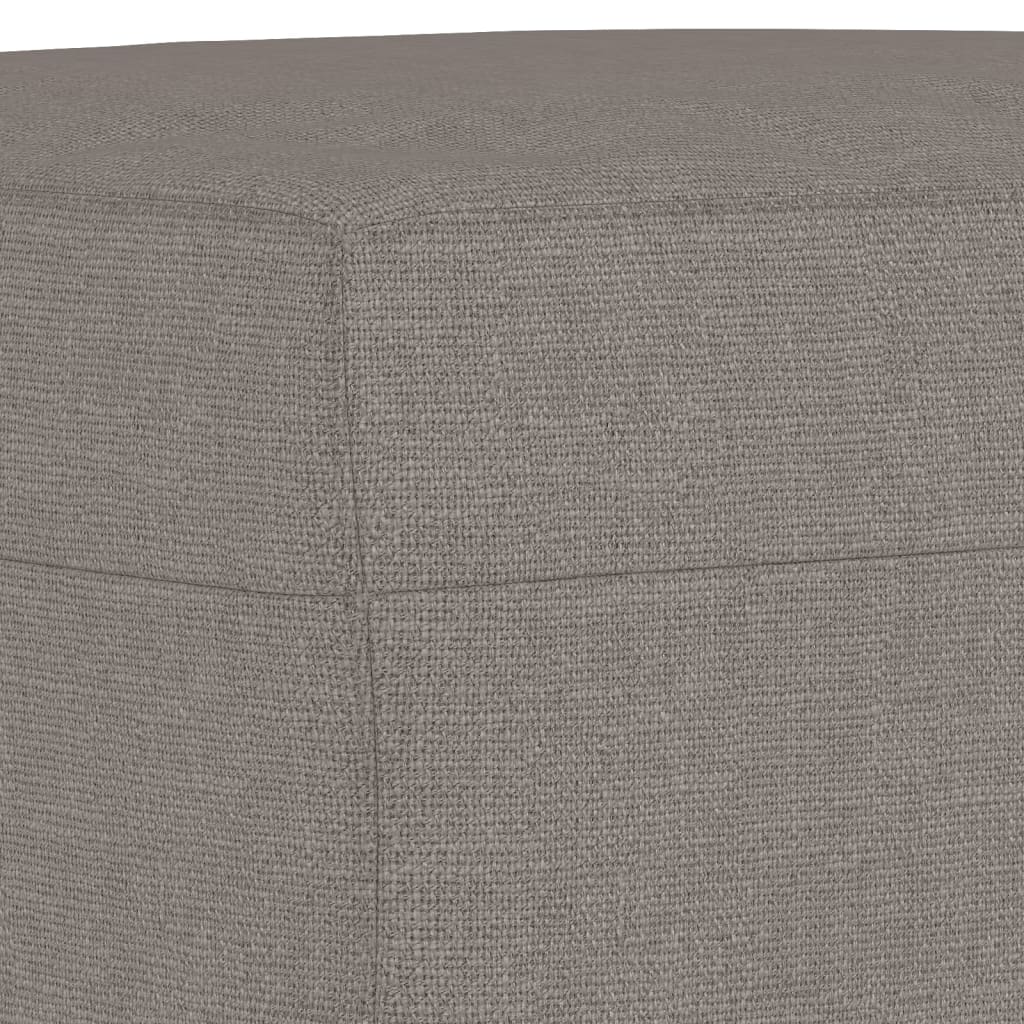 3-sitssoffa med fotpall taupe 180 cm tyg