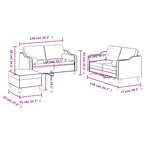 Lyon – Soffgrupp med kuddar 3 delar brun tyg