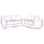 Barcelona – Soffgrupp med kuddar 2 delar cappuccino konstläder