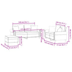 Lisbon – Soffgrupp med kuddar 3 delar brun sammet