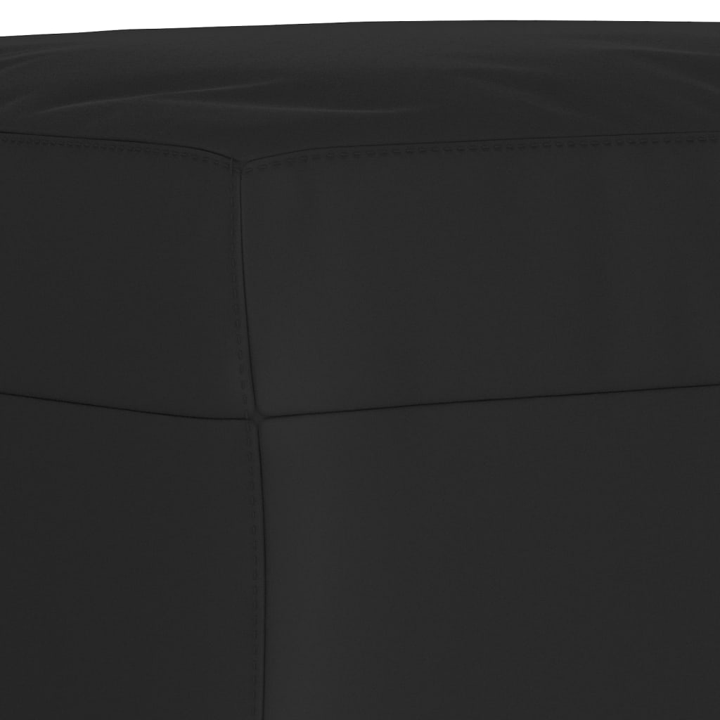 Marvello - Soffgrupp med kuddar 4 delar svart mikrofibertyg