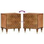 Hernavo - Nattduksbord 2 st 40x33x46 cm massivt mangoträ