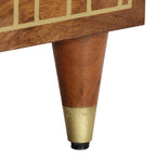 Hernavo - Nattduksbord 2 st 40x33x46 cm massivt mangoträ