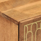 Lorvino - Nattduksbord 40x33x46 cm massivt mangoträ