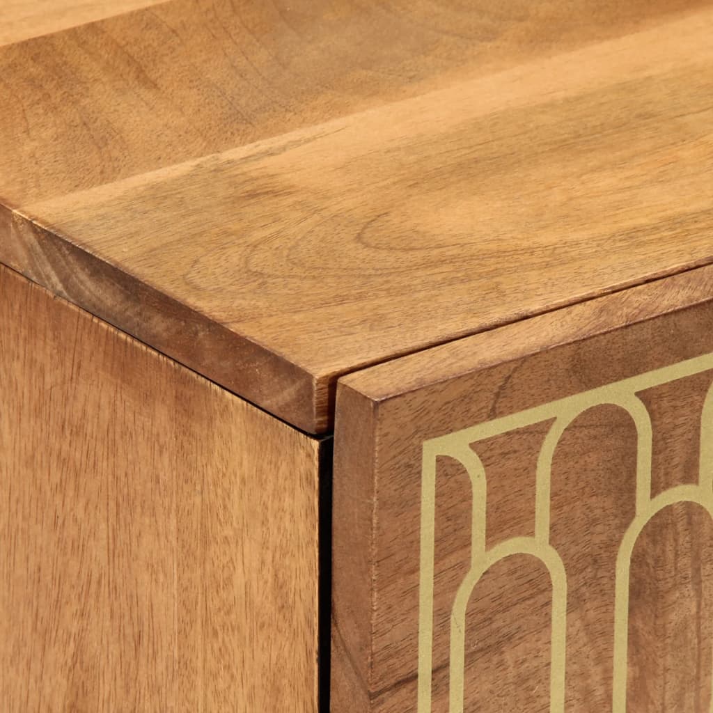 Lorvino - Nattduksbord 40x33x46 cm massivt mangoträ