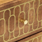 Lorvino - Nattduksbord 40x33x46 cm massivt mangoträ