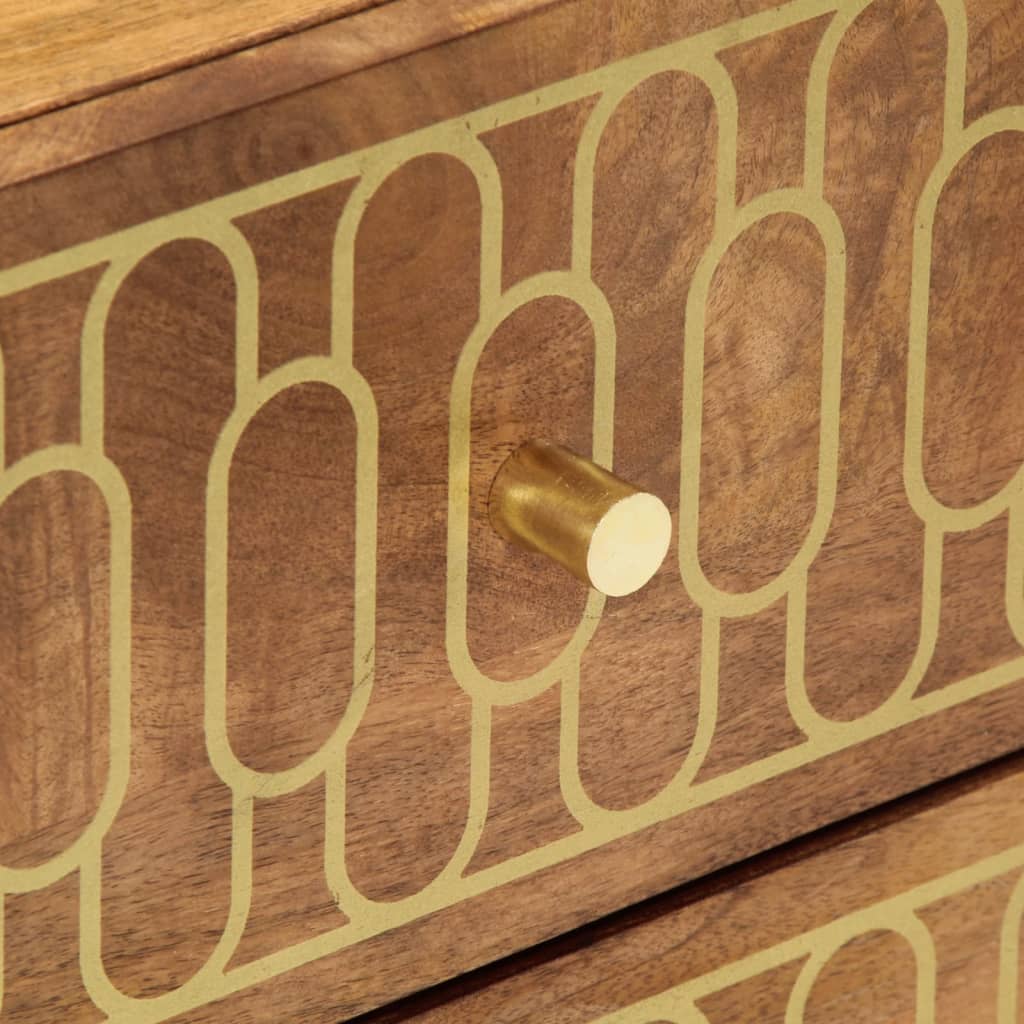 Lorvino - Nattduksbord 40x33x46 cm massivt mangoträ