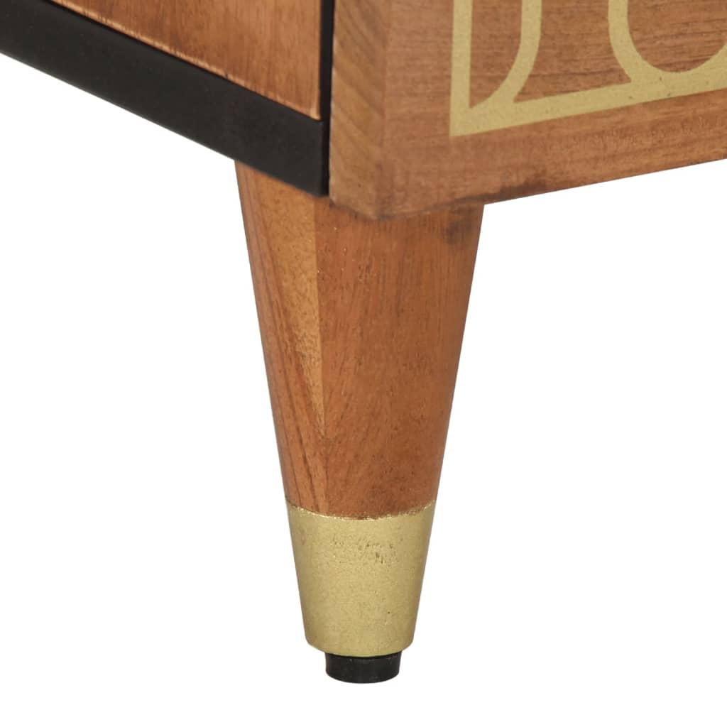 Lorvino - Nattduksbord 40x33x46 cm massivt mangoträ