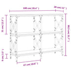 Avlastningsbord sonoma ek 100x28x80,5 cm konstruerat trä