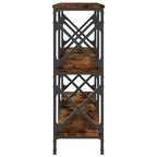 Avlastningsbord rökfärgad ek 156x28x80,5 cm konstruerat trä