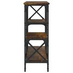 Avlastningsbord rökfärgad ek 150x29x76,5 cm konstruerat trä