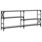 Avlastningsbord grå sonoma 180x29x76,5 cm konstruerat trä