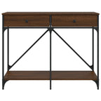 Avlastningsbord brun ek 100x39x78,5 cm konstruerat trä