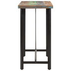 Barbord 110x55x107 cm massivt återvunnet trä och järn