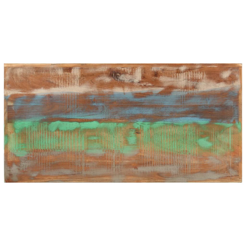 Barbord 110x55x107 cm massivt återvunnet trä och järn