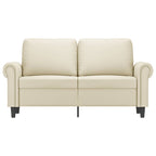 2-sitssoffa gräddvit 120 cm konstläder