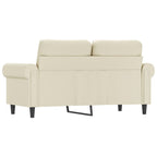 2-sitssoffa gräddvit 120 cm konstläder