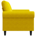 2-sitssoffa gul 120 cm sammet