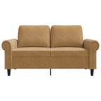 2-sitssoffa brun 120 cm sammet