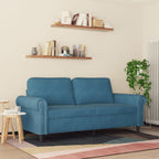 2-sitssoffa blå 140 cm sammet