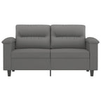 2-sitssoffa mörkgrå 120 cm mikrofibertyg