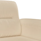 2-sitssoffa gräddvit 140 cm mikrofibertyg