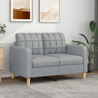 2-sitssoffa ljusgrå 120 cm tyg