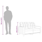 2-sitssoffa ljusggul 140 cm tyg