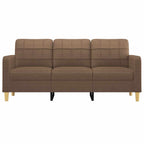 3-sitssoffa brun 180 cm tyg