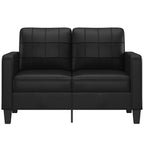 2-sitssoffa svart 120 cm konstläder