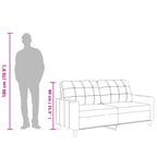 2-sitssoffa grå 140 cm konstläder