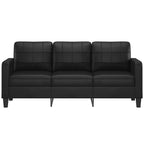 3-sitssoffa svart 180 cm konstläder