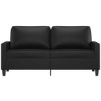 2-sitssoffa svart 140 cm konstläder