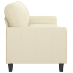 3-sitssoffa gräddvit 180 cm konstläder