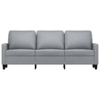 3-sitssoffa ljusgrå 180 cm tyg
