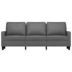 3-sitssoffa mörkgrå 180 cm tyg