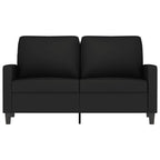 2-sitssoffa ljusgrå Svart 120 cm sammet