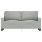 2-sitssoffa ljusgrå 140 cm sammet