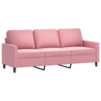 3-sitssoffa rosa 180 cm sammet