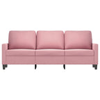 3-sitssoffa rosa 180 cm sammet