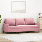 3-sitssoffa rosa 180 cm sammet