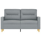 2-sitssoffa ljusgrå 120 cm tyg