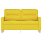 2-sitssoffa ljusggul 120 cm tyg
