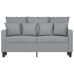 2-sitssoffa ljusgrå 120 cm tyg