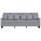 3-sitssoffa ljusgrå 180 cm tyg