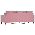 3-sitssoffa rosa 180 cm sammet