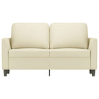 2-sitssoffa gräddvit 120 cm konstläder