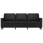 3-sitssoffa svart 180 cm konstläder