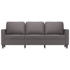 3-sitssoffa grå 180 cm konstläder