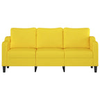 3-sitssoffa ljusgul 180 cm tyg